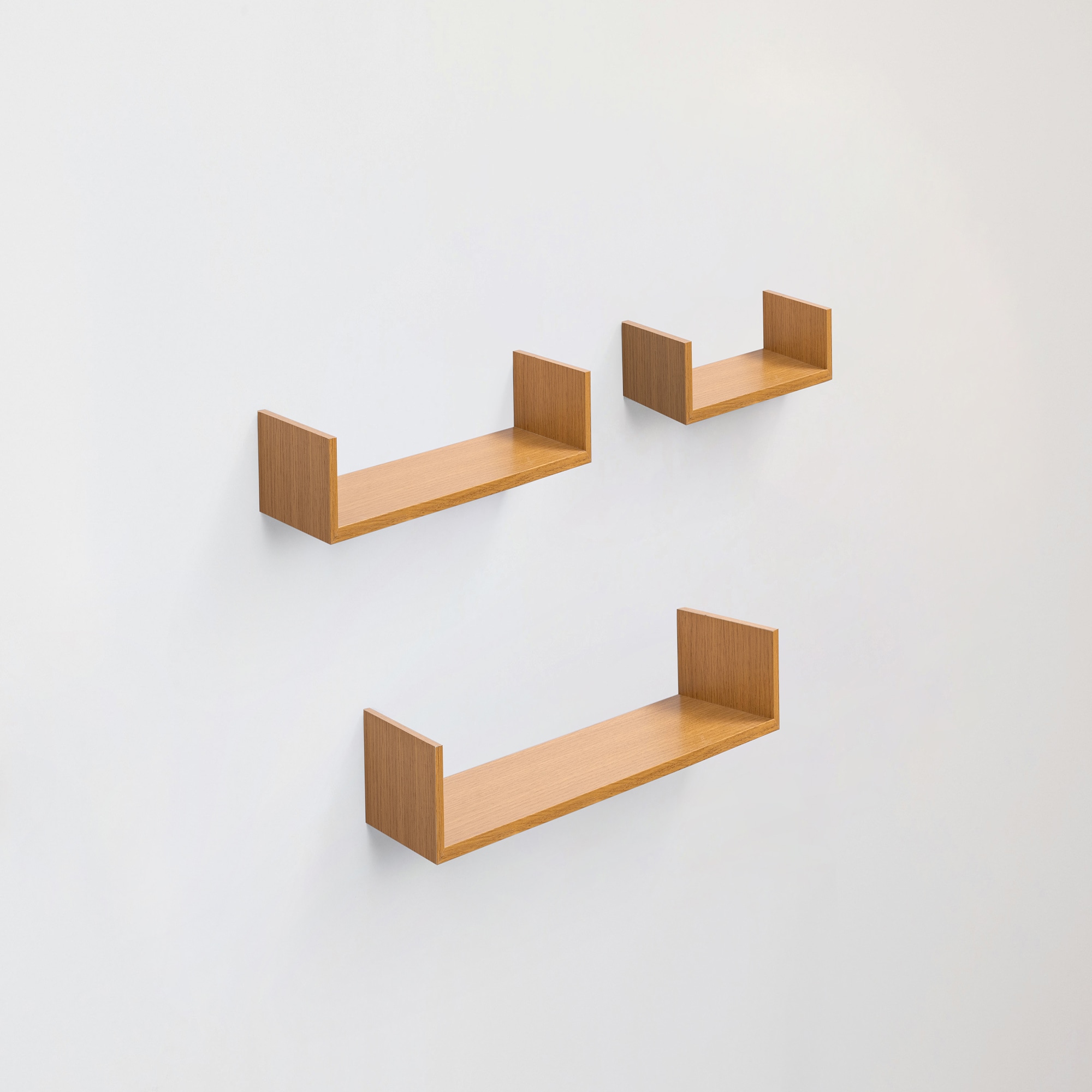 Floating Shelves 14" Wall Mounted Wood Shelves For Bathroom, Bedroom, Living Room, Kitchen, Hanging Shelf For Books/Storage/Decor With Invisible Brackets, Maple_voghion.com